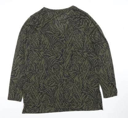 Womens UK Size 10 Marks and Spencer Green Jersey T-Shirt