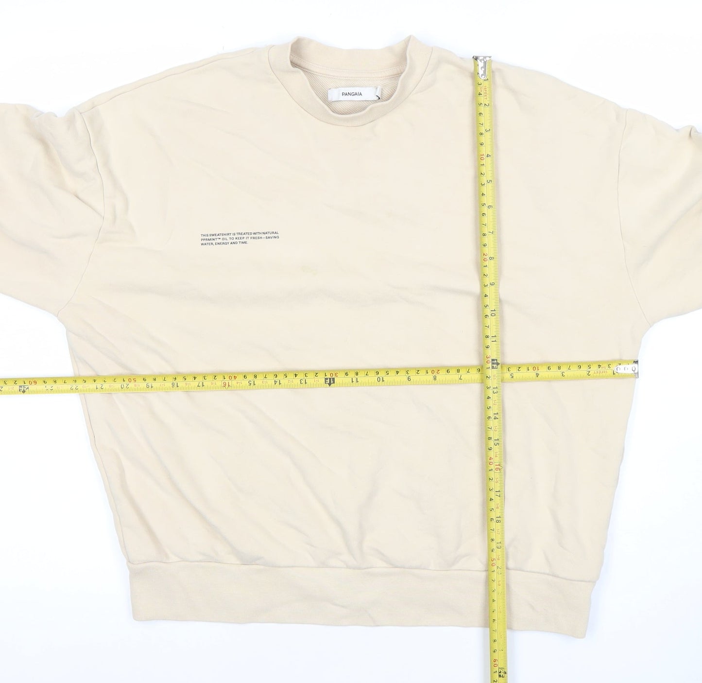 Womens UK Size S Pangaia Beige Pullover Sweatshirt