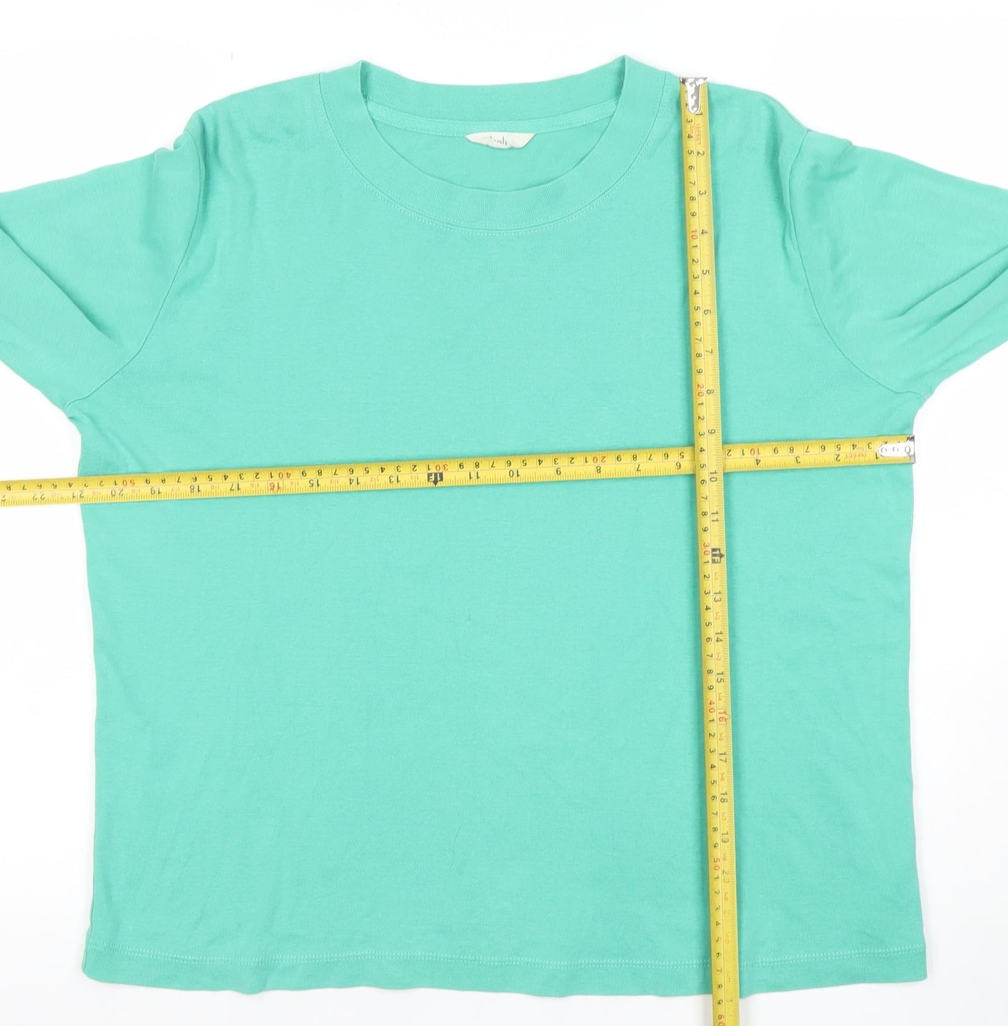 Hush Womens Green Long Sleeve Crew Neck Cotton T-Shirt M