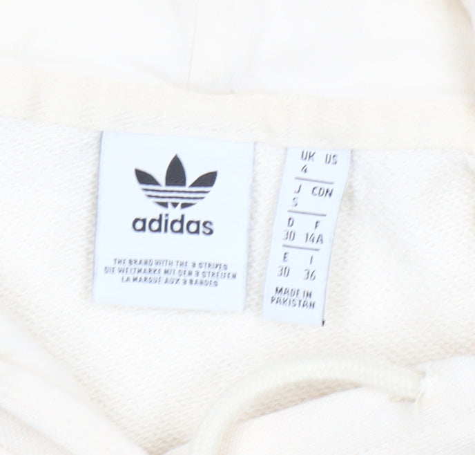 Adidas Women’s Beige Pullover Hoodie Size 4 Cotton Casual