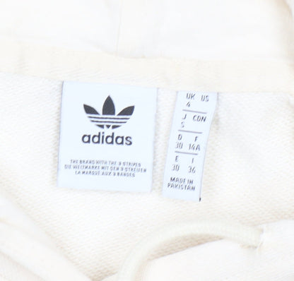 Adidas Women’s Beige Pullover Hoodie Size 4 Cotton Casual