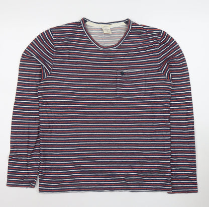 Abercrombie & Fitch Men's Multicoloured Stripe Long Sleeve Muscle Fit T-Shirt Size S
