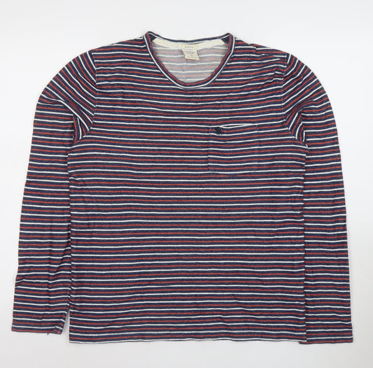 Abercrombie & Fitch Men's Multicoloured Stripe Long Sleeve Muscle Fit T-Shirt Size S