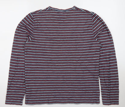Abercrombie & Fitch Men's Multicoloured Stripe Long Sleeve Muscle Fit T-Shirt Size S