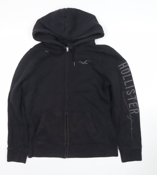 Mens UK Size S Hollister Black Full Zip Hoodie
