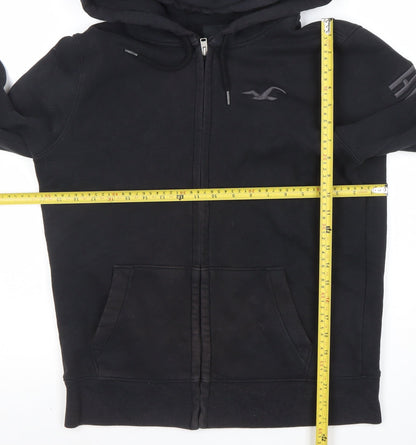 Mens UK Size S Hollister Black Full Zip Hoodie