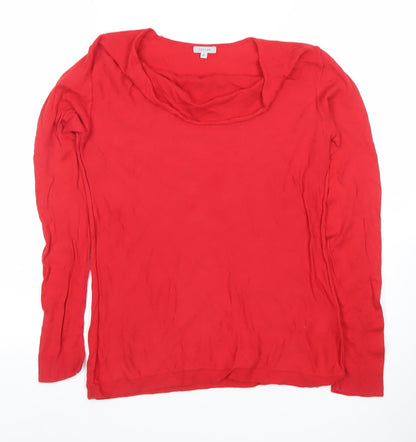 Womens UK Size XS Jigsaw Red Basic Blouse