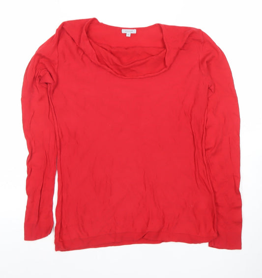 Womens UK Size XS Jigsaw Red Basic Blouse