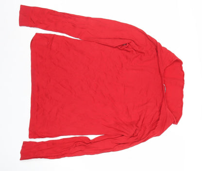 Womens UK Size XS Jigsaw Red Basic Blouse