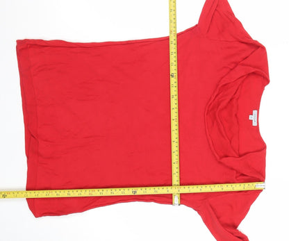 Womens UK Size XS Jigsaw Red Basic Blouse
