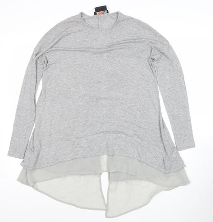 Womens UK Size 8 Firetrap Grey Tunic Blouse