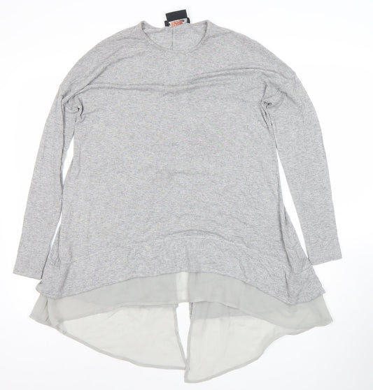 Firetrap Women’s Grey Long Sleeve Tunic Blouse UK 8