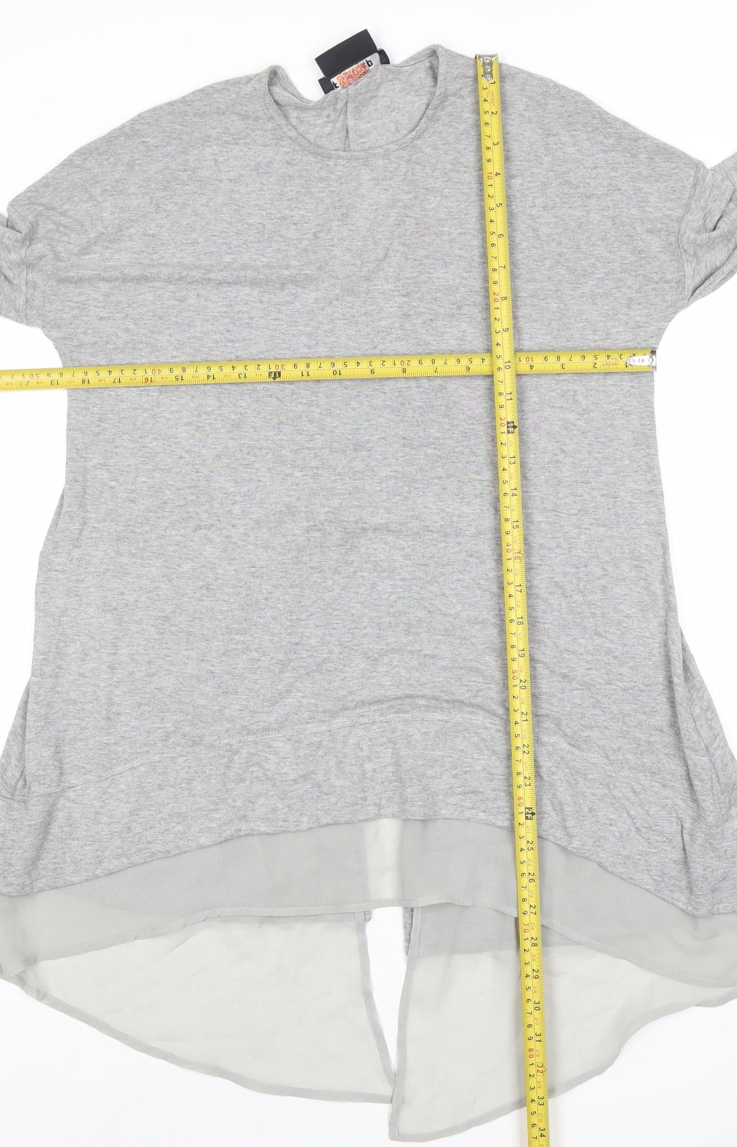 Womens UK Size 8 Firetrap Grey Tunic Blouse