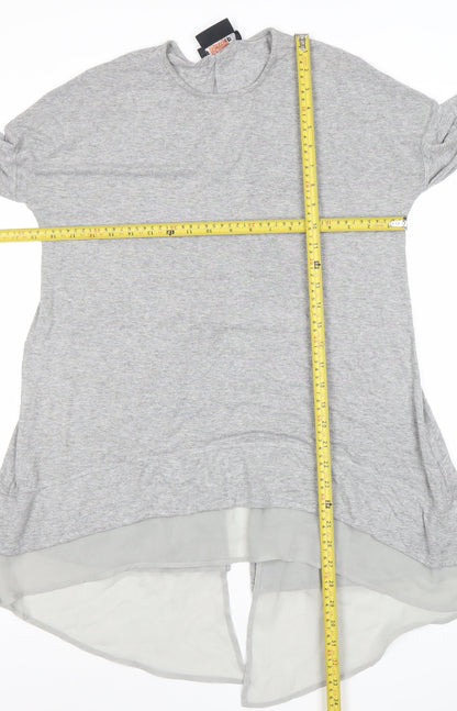 Womens UK Size 8 Firetrap Grey Tunic Blouse