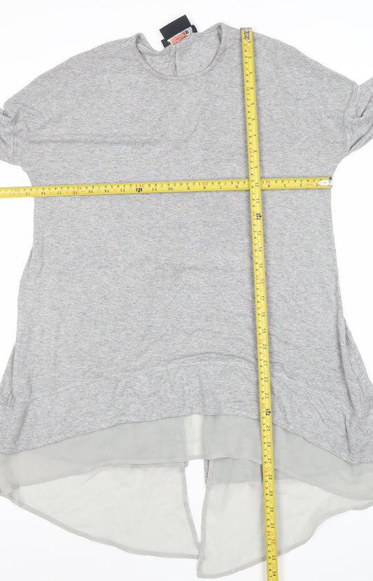 Firetrap Women’s Grey Long Sleeve Tunic Blouse UK 8