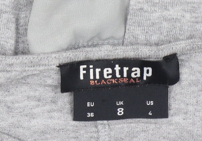Womens UK Size 8 Firetrap Grey Tunic Blouse