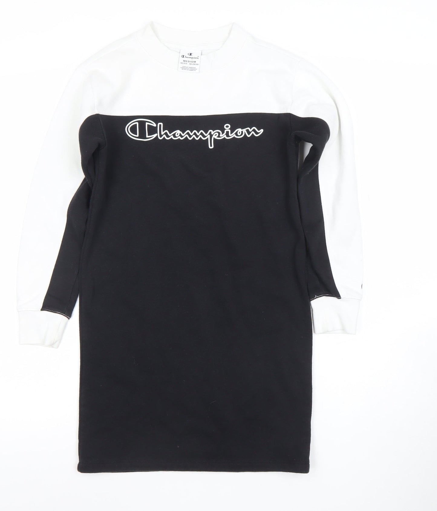 Champion Girls Black & White Logo T-Shirt Dress 9-10 Years