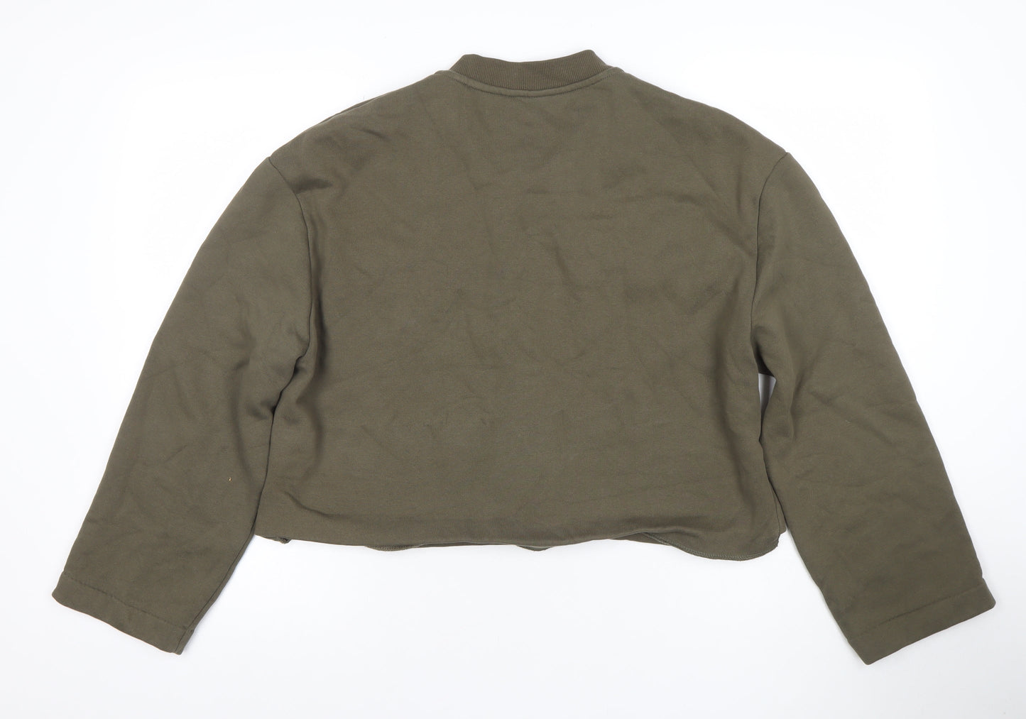 Womens UK Size M H&M Green Cardigan Sweatshirt