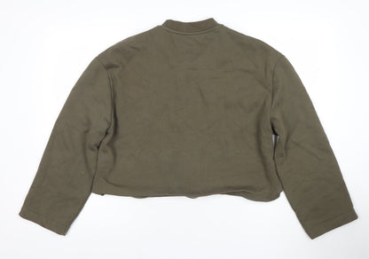 Womens UK Size M H&M Green Cardigan Sweatshirt