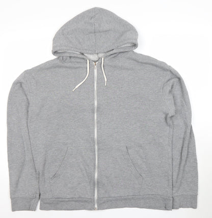 Womens UK Size 12 Topshop Grey Full Zip Hoodie
