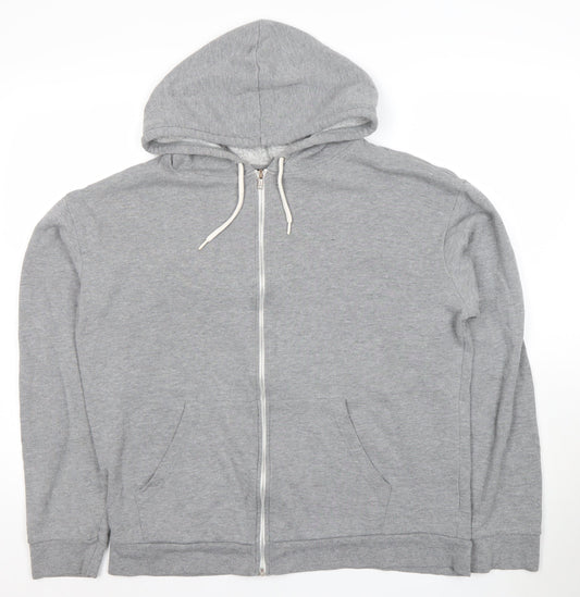 Womens UK Size 12 Topshop Grey Full Zip Hoodie