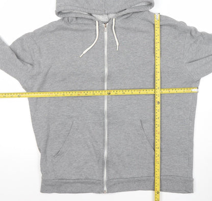 Womens UK Size 12 Topshop Grey Full Zip Hoodie