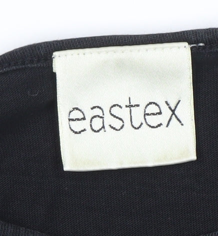 Womens UK Size L Eastex Black Basic T-Shirt