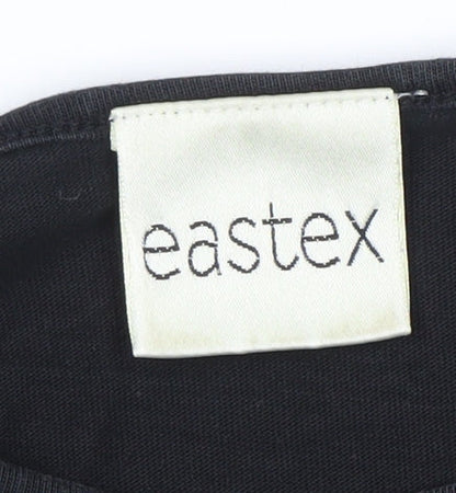 Womens UK Size L Eastex Black Basic T-Shirt