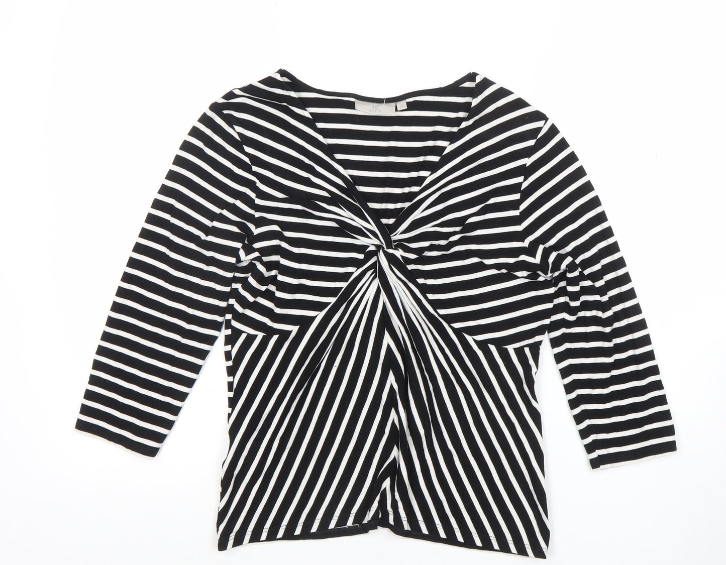 Womens UK Size M CC Petite Black Tunic Blouse