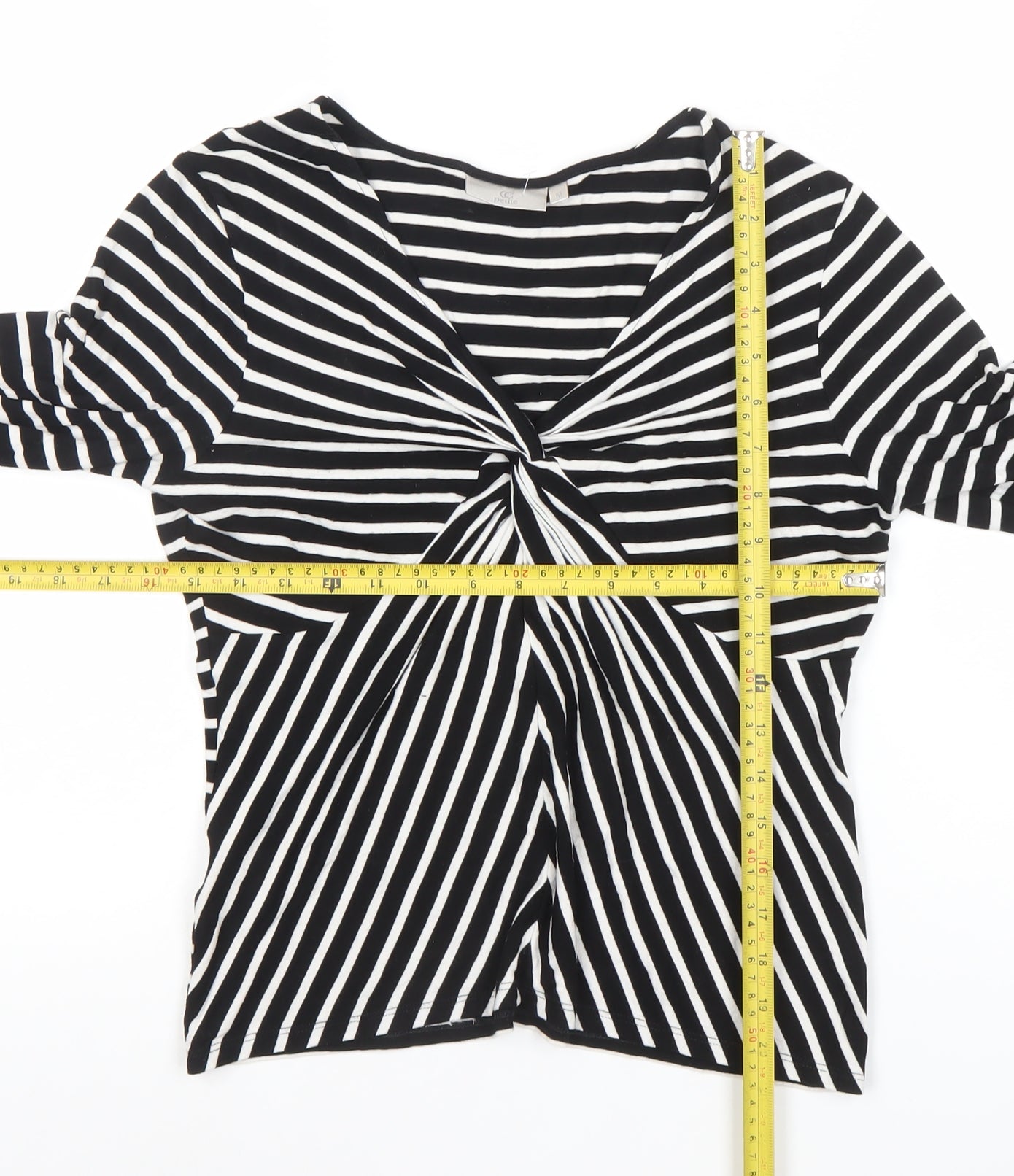 Womens UK Size M CC Petite Black Tunic Blouse