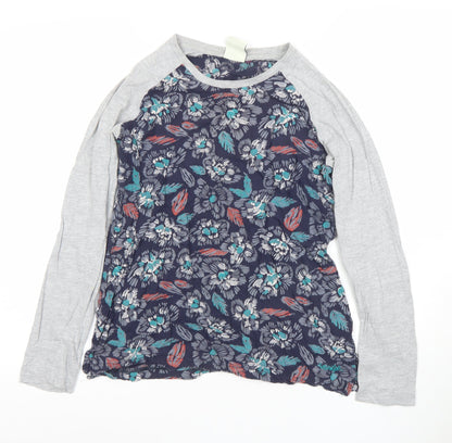 Womens UK Size 8 Weird Fish Blue Basic T-Shirt
