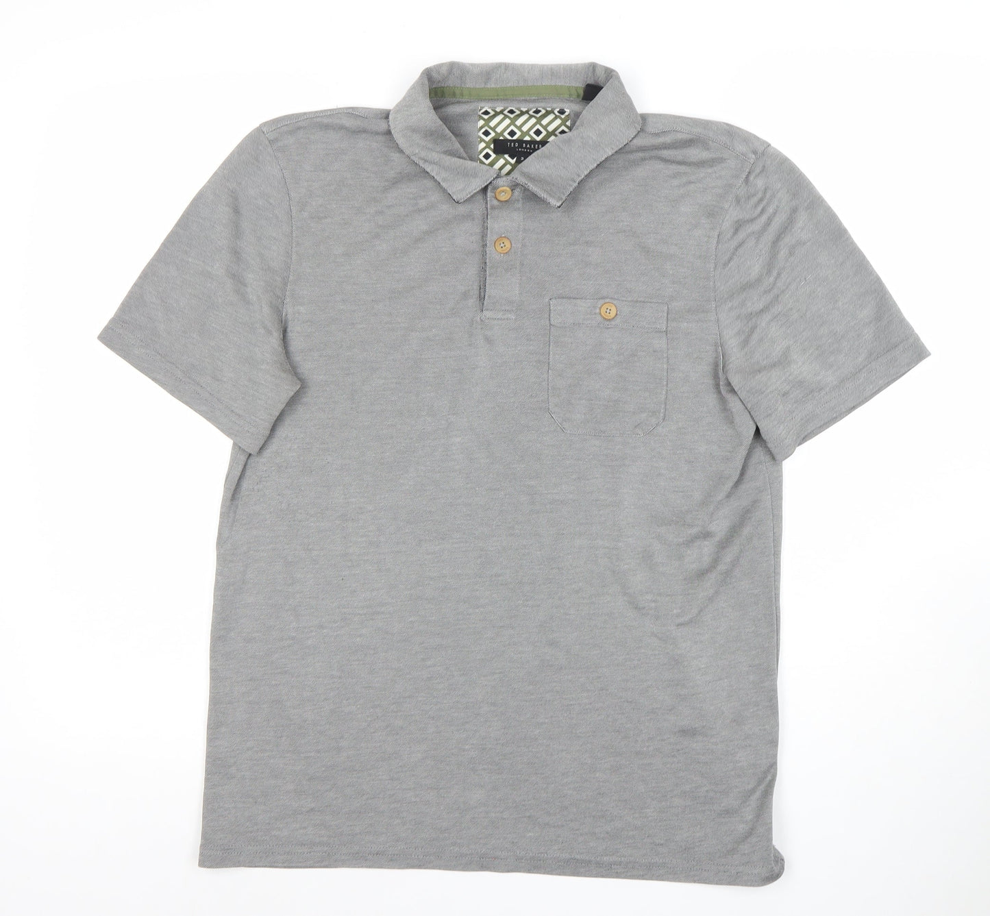 Mens UK Size M Ted Baker Cotton Blend Polo Shirt