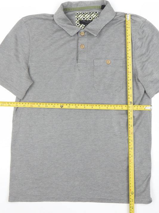 Mens UK Size M Ted Baker Cotton Blend Polo Shirt