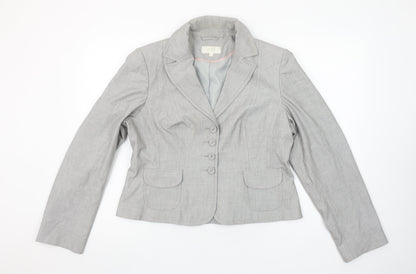Marks and Spencer Women’s Grey Size 16 Single-Breasted Blazer