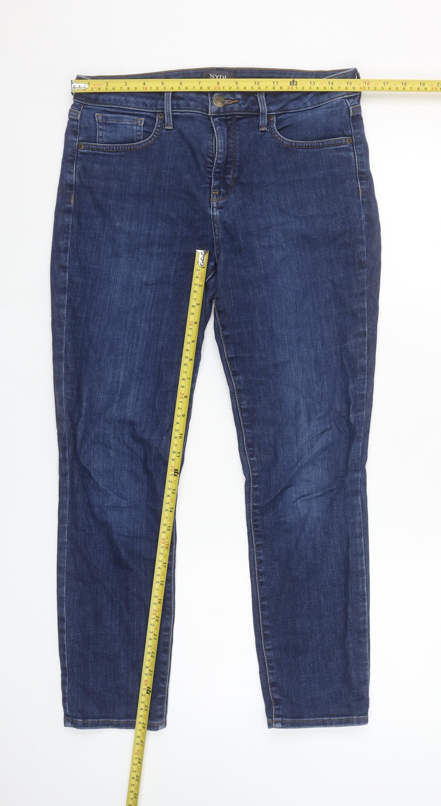 Womens UK Size 8 NYDJ Slim Fit Straight Blue Jeans