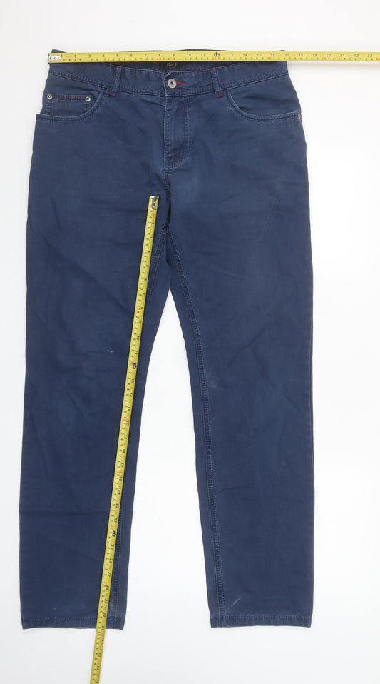 ANDRE Men's Blue Sterling Comfort Fit Straight Jeans 34R