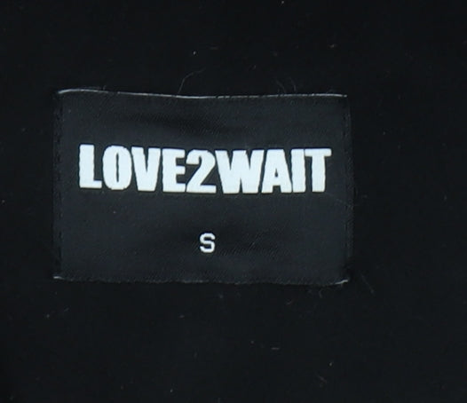 Womens UK Size S LOVE2WAIT Black Trench Coat