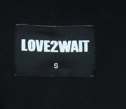 Womens UK Size S LOVE2WAIT Black Trench Coat