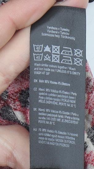 F&F Women’s Red Leopard Print Long Wrap Dress Size 12