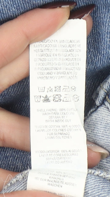 Denim Co. Women’s Blue Button-Up Long Sleeve Cotton Shirt UK 10