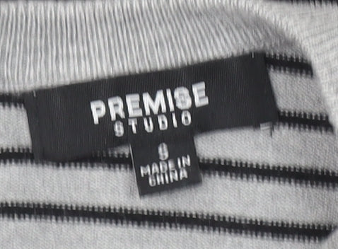 Womens UK Size S Premise Studio Grey Pullover Jumper