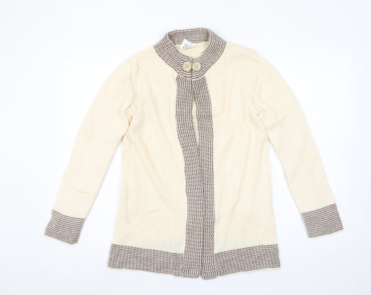 Womens UK Size 12 Keynote Beige Cardigan Jumper