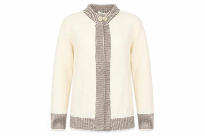 Womens UK Size 12 Keynote Beige Cardigan Jumper