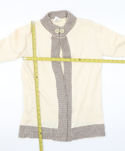 Womens UK Size 12 Keynote Beige Cardigan Jumper