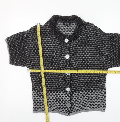 Womens UK Size S Brandtex Black Cardigan Jumper
