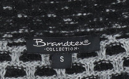 Womens UK Size S Brandtex Black Cardigan Jumper