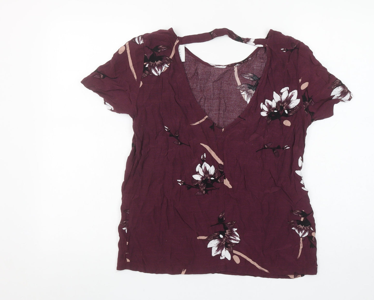 Womens UK Size M VILA Purple Basic Blouse