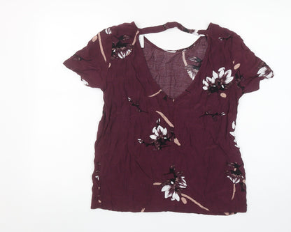 Womens UK Size M VILA Purple Basic Blouse
