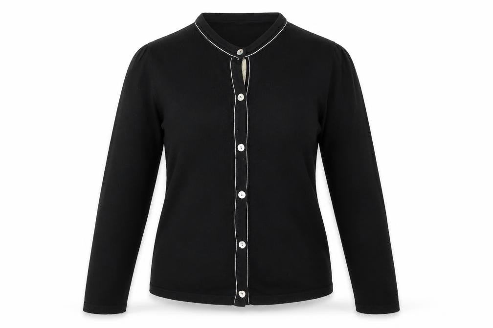 Womens UK Size M iZ Black Cardigan Jumper