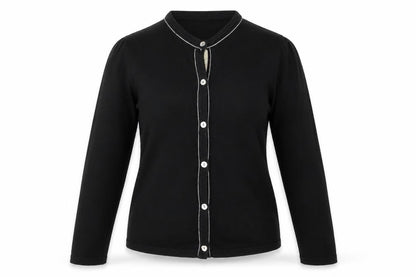 Womens UK Size M iZ Black Cardigan Jumper